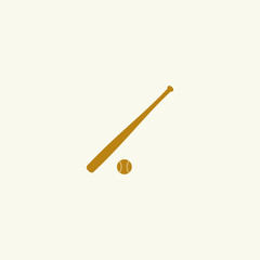 Icons bat and ball for baseball.