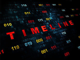 Fototapeta premium Timeline concept: Timeline on Digital background
