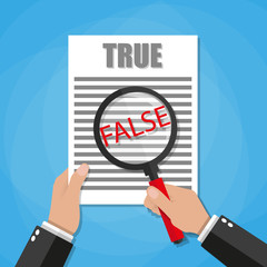 uncover the facts showing through magnifying glass