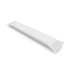 White blank package for sugar, salt, pepper and other seasonings and spices