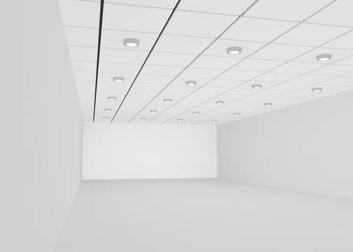 White empty room for a shop or office