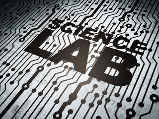 Science concept: circuit board with Science Lab