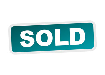 SOLD stamp. Flat vector icon