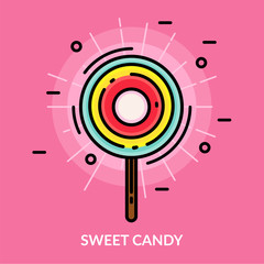 Obraz premium Sweet Candy Flat Poster