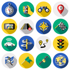 Flat Navigation Icon Set