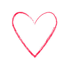 Hand drawn hearts set