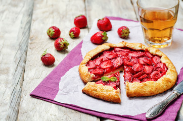 Strawberry galette
