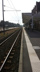 Empty Train station in the morning