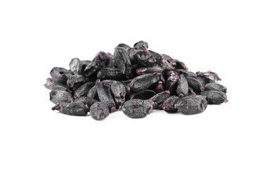 Dried barberry isolated on white
