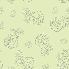 Fototapeta na wymiar Seamless floral pattern. Roses background. Peonies background. V