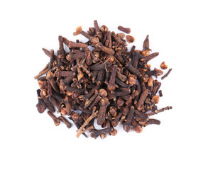 Cloves spice isolated on white