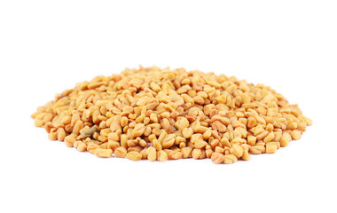 Fenugreek seeds isolated on white