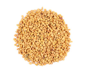 Fenugreek seeds isolated on white