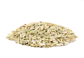 Fennel seeds isolated on white