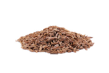 Cumin seeds isolated on white