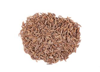 Cumin seeds isolated on white