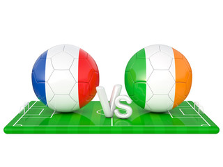 Obraz premium France / Eire soccer game 3d illustration