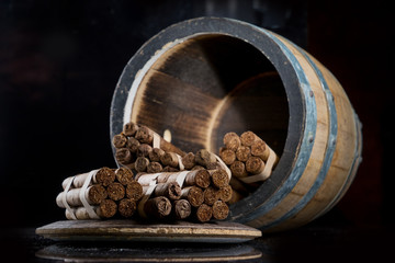 Cigars with the aroma of cognac barrels