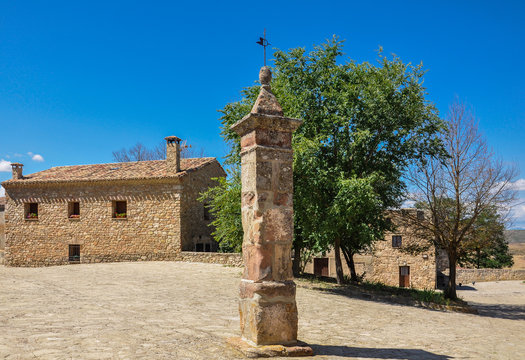 Antiguo rollo de justicia, picota, Medinaceli, Soria, Castilla y Le&oacute;n, Espa&ntilde;a
