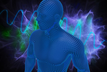 Man in Wireframe