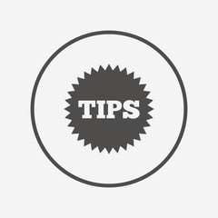 Tips sign icon. Star symbol. 
