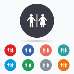 WC sign icon. Toilet symbol.