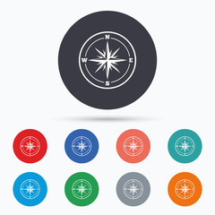 Compass sign icon. Windrose navigation symbol.