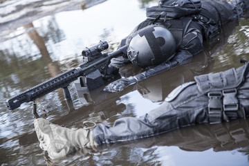 Dead bodies of special forces operators