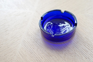 empty blue ashtray