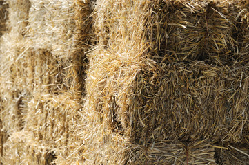 stack hay bales