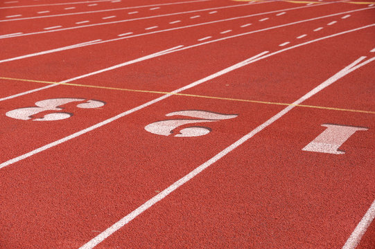 running track in sport field