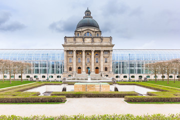 Fototapeta na wymiar Bavarian state chancellery building, Munich, Upper Bavaria, Bavaria, Germany