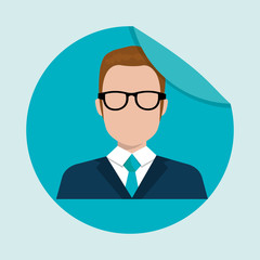 businessman stamp design, vector illustration eps10 graphic 