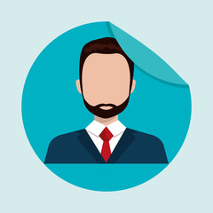 businessman stamp design, vector illustration eps10 graphic 