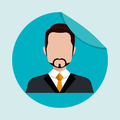 businessman stamp design, vector illustration eps10 graphic 