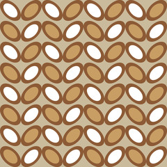 Fun pattern with white brown and beige decorations
