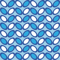 Fototapeta na wymiar Fun pattern with white and blue decorations 