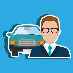 car salesman design, vector illustration eps10 graphic 