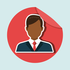 businessman stamp design, vector illustration eps10 graphic 