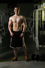 Plakat Portrait Of A Physically Fit Muscular Young Man