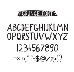 Grunge tough simple font. Universal alphabet