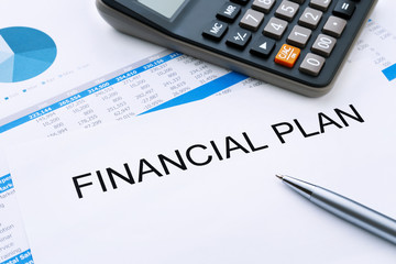 Fototapeta premium Financial plan with calculator