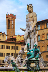 Neptune Statue in the Florence