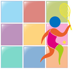 Sport icon design for tennis