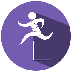 Sport icon for hurdle running