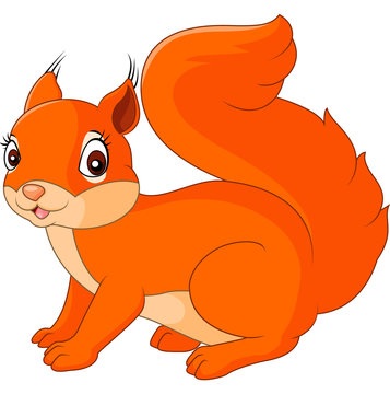 Happy squirrel cartoon