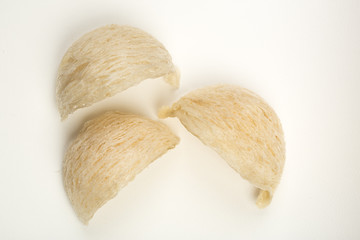 Fresh edible bird's nest on white paper