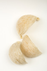 Fresh edible bird's nest on white paper