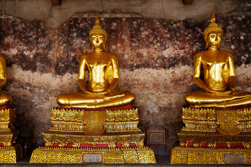 Giant Buddha statues from a temple in Bangkok