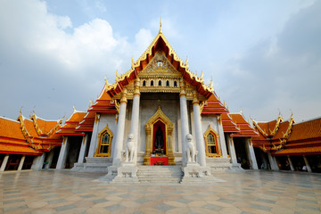 The famous marble temple Benchamabophit from Bangkok, Thailand